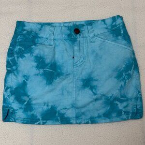 VTG Juicy Couture "Juicy" Girl's Washed Dye Mini Skirt - Turquoise Blue - Size 8